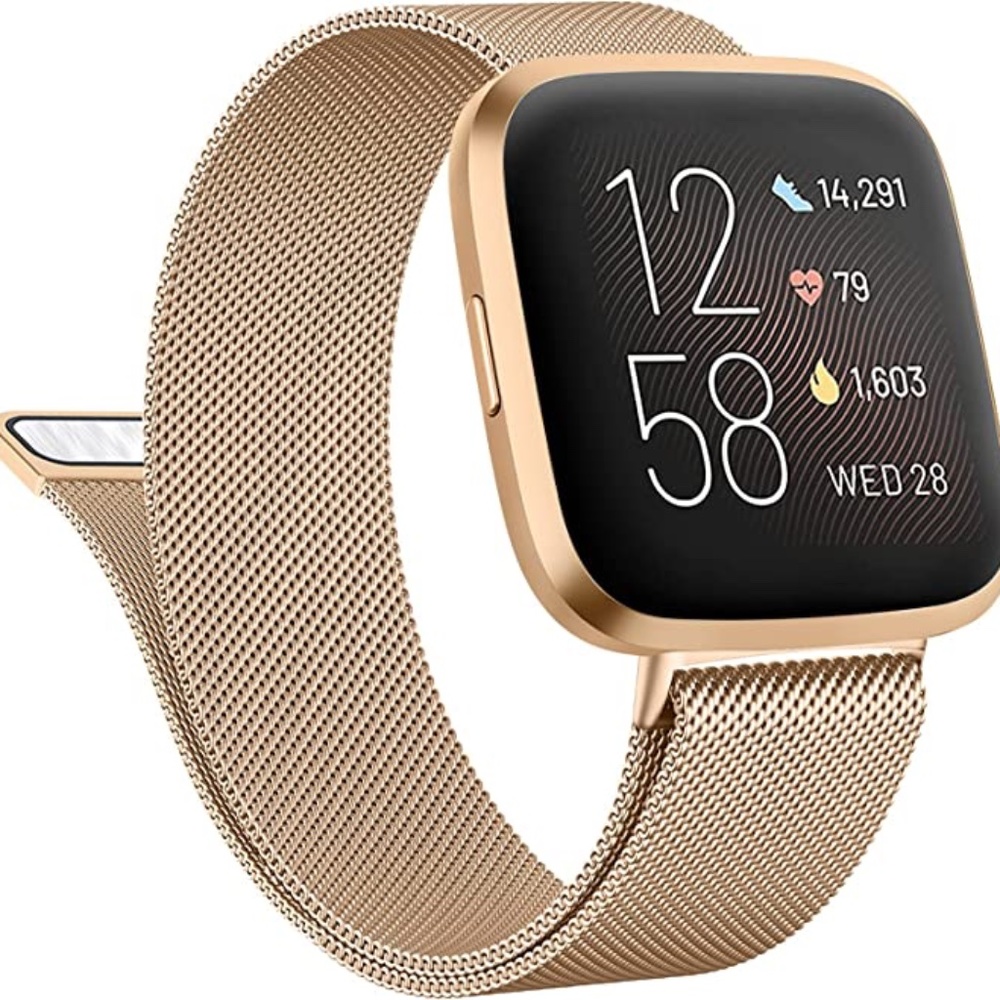 HAPAW MAGNETIC CLOSURE BAND FOR FITBIT VERSA SMARTWATCHES. Photo shows look